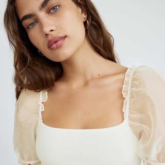 Wilfred Puff Sleeve Top, Size S - Picture 1 of 3